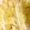 Stretch-Hose mit niedriger Leibhöhe und ausgestelltem Bein – Hellgelb – Blumenmuster