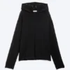 Strick-Kapuzenpullover – Schwarz Strick-Kapuzenpullover – Schwarz