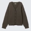 Strickjacke aus Baumwolle – Dunkelgrau Strickjacke aus Baumwolle – Dunkelgrau