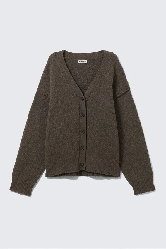 Strickjacke aus Baumwolle – Dunkelgrau Strickjacke aus Baumwolle – Dunkelgrau