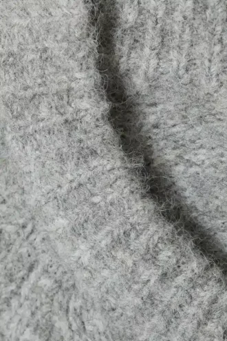 Strickjacke mit Reißverschluss aus Wollmischung und Raglanärmeln – Grau meliert Strickjacke mit Reißverschluss aus Wollmischung und Raglanärmeln – Grau meliert