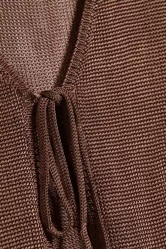 Strickjacke mit V-Ausschnitt – Braun Strickjacke mit V-Ausschnitt – Braun