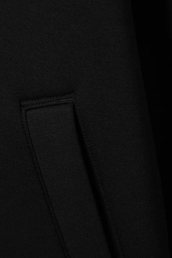 Strukturierte Scuba-Jacke mit Reißverschluss – Schwarz Strukturierte Scuba-Jacke mit Reißverschluss – Schwarz