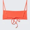 Strukturiertes Bikini-Oberteil mit quadratischem Ausschnitt – Leuchtendes Rot Strukturiertes Bikini-Oberteil mit quadratischem Ausschnitt – Leuchtendes Rot