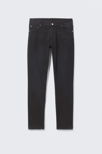 Sunday Mid Rise Slim Tapered Jeans – Almost Black – Schwarz