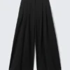 Superweite Plissee-Hose – Schwarz Superweite Plissee-Hose – Schwarz