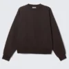 Sweatshirt in lockerer Passform – Dunkelbraun Sweatshirt in lockerer Passform – Dunkelbraun