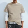 T-Shirt in klassischer Passform – Hellbeige T-Shirt in klassischer Passform – Hellbeige