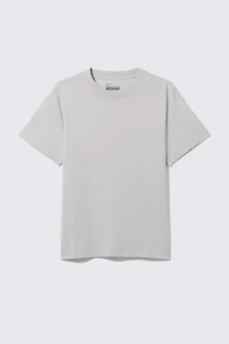 T-Shirt in klassischer Passform – Hellgrau