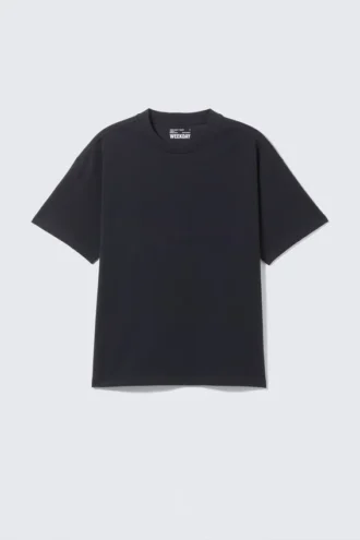 T-Shirt in lockerer Passform – Dunkelblau