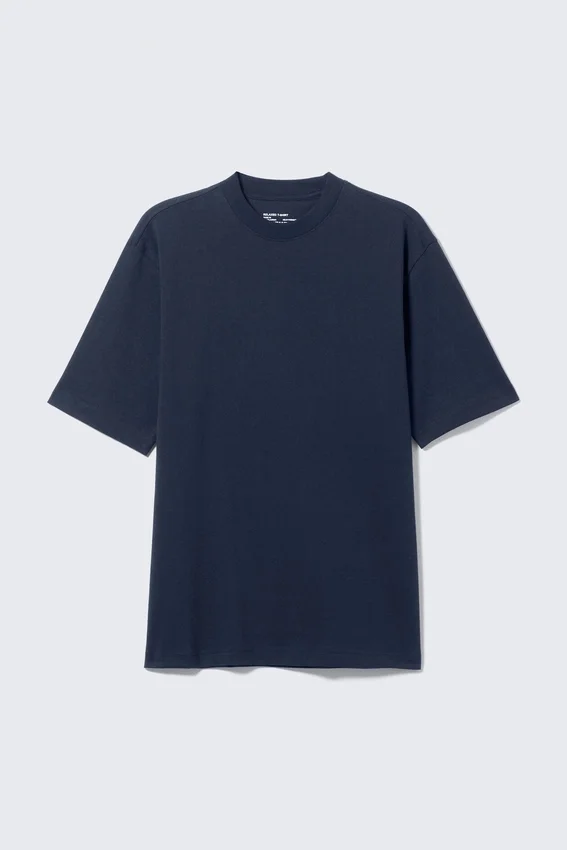 T-Shirt in lockerer Passform – Dunkelblau T-Shirt in lockerer Passform – Dunkelblau