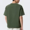 T-Shirt in lockerer Passform – gewaschen, dunkelgrün