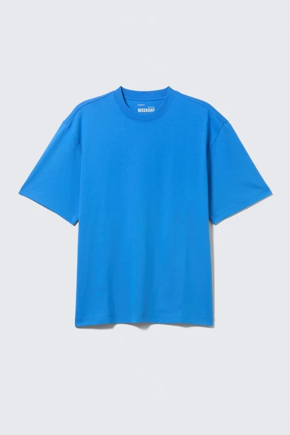 T-Shirt in lockerer Passform – Hellblau T-Shirt in lockerer Passform – Hellblau
