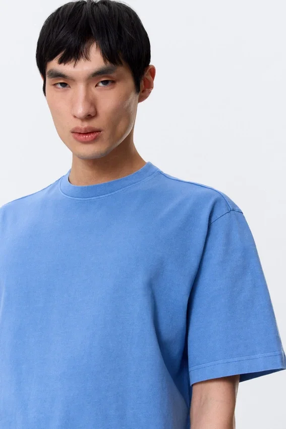 T-Shirt in lockerer Passform – Washed Blue T-Shirt in lockerer Passform – Washed Blue