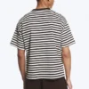 T-Shirt in lockerer Passform – weiße und dunkelbraune Streifen