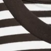 T-Shirt in lockerer Passform – weiße und dunkelbraune Streifen