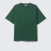 T-Shirt mit lockerer Passform – Dunkelgrün