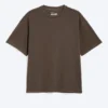 T-Shirt mit lockerer Passform – gewaschen, dunkelbraun