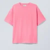 T-Shirt mit lockerer Passform – gewaschenes Rosa