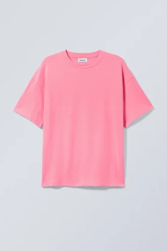 T-Shirt mit lockerer Passform – gewaschenes Rosa