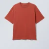 T-Shirt mit lockerer Passform – gewaschenes Rot