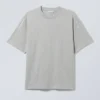 T-Shirt mit lockerer Passform – Hellgrau T-Shirt mit lockerer Passform – Hellgrau