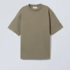 T-Shirt mit lockerer Passform – Khaki-Grün