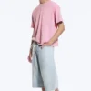 T-Shirt mit lockerer Passform – Rosa T-Shirt mit lockerer Passform – Rosa