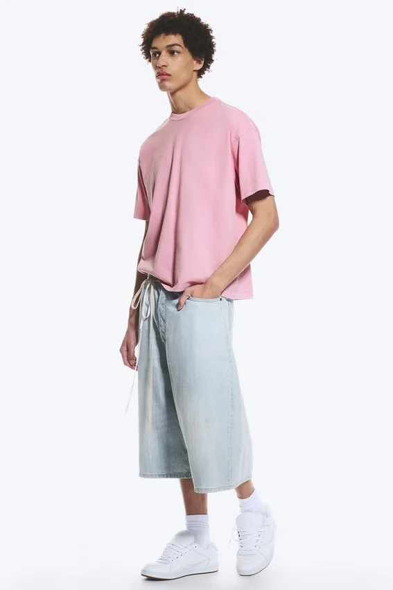 T-Shirt mit lockerer Passform – Rosa T-Shirt mit lockerer Passform – Rosa
