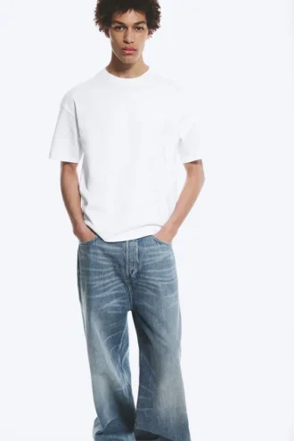 T-Shirt mit lockerer Passform – Weiß T-Shirt mit lockerer Passform – Weiß