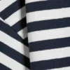T-Shirt mit lockerer Passform – Weiß – Marineblaue Streifen