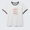 T-Shirt mit Print – Schwarz-Weiß – Bärenspray