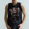 T-Shirt mit Print und Used-Look, kurzärmelig – Dunkelgrau – Rock ‚N‘ Roll