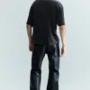 T-Shirt mit Print und Used-Look, kurzärmelig – Dunkelgrau – Rock ‚N‘ Roll
