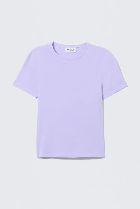 T-Shirt mit schmaler Passform – Hellviolett T-Shirt mit schmaler Passform – Hellviolett