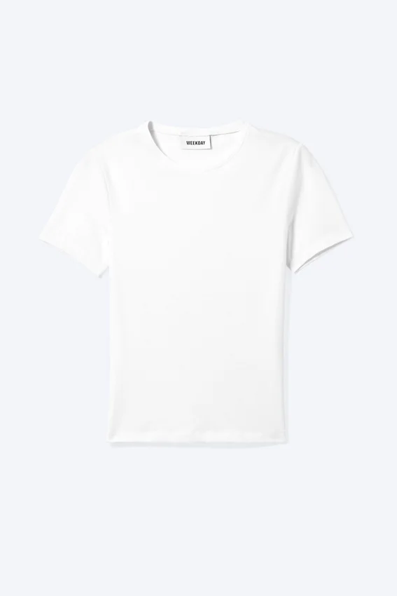 T-Shirt mit schmaler Passform – Weiß T-Shirt mit schmaler Passform – Weiß