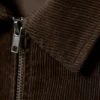 Taillierte Cordjacke mit Reißverschluss – Brauner Cord