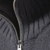 Taillierter Rollkragen-Pullover aus Wolle – Dunkelgrau Taillierter Rollkragen-Pullover aus Wolle – Dunkelgrau