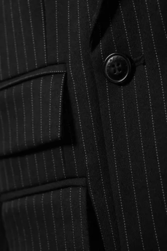 Taillierter Zweireiher-Blazer – Schwarz – Nadelstreifen