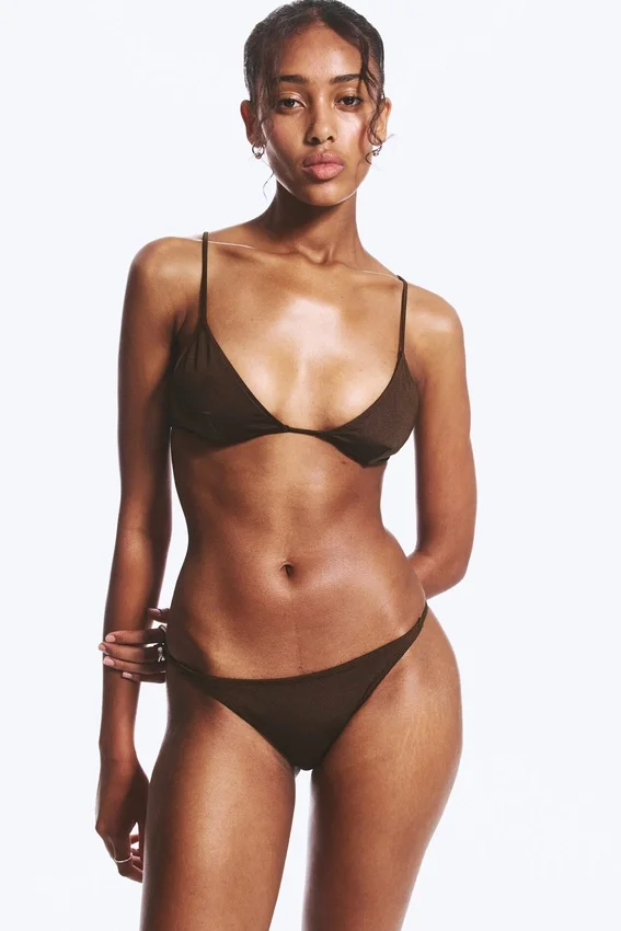 Tanga-Bikinihose im brasilianischen Stil – Dunkelbraun Tanga-Bikinihose im brasilianischen Stil – Dunkelbraun