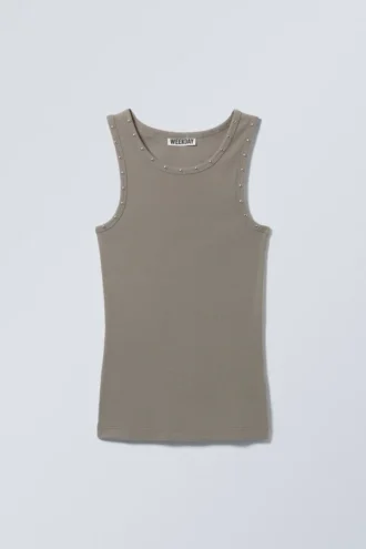 Tanktop mit Nietenverzierung – Dusty Mole