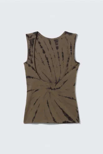 Tanktop mit offenem Rücken und U-Boot-Ausschnitt – Dark Mole Tie-Dye