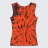 Tanktop mit offenem Rücken und U-Boot-Ausschnitt – leuchtend orange, Tie-Dye Tanktop mit offenem Rücken und U-Boot-Ausschnitt – leuchtend orange, Tie-Dye