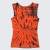 Tanktop mit offenem Rücken und U-Boot-Ausschnitt – leuchtend orange, Tie-Dye Tanktop mit offenem Rücken und U-Boot-Ausschnitt – leuchtend orange, Tie-Dye