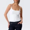 Tanktop mit schmalen Trägern – Weiß Tanktop mit schmalen Trägern – Weiß