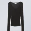 Tea Sheer Langarmshirt – Schwarz Tea Sheer Langarmshirt – Schwarz