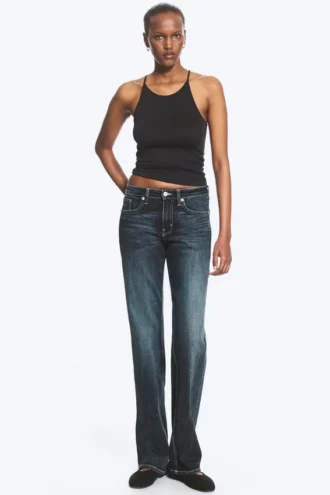 Tension Mid Rise Slim Bootcut Jeans – Deep Sea Blue – Dunkelblau Tension Mid Rise Slim Bootcut Jeans – Deep Sea Blue – Dunkelblau
