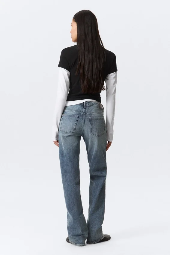 Tension Mid Rise Slim Bootcut Jeans – Thunder Blue – Dunkelblau Tension Mid Rise Slim Bootcut Jeans – Thunder Blue – Dunkelblau