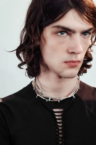 Thorn Choker-Halskette – Dusty Light/Grau