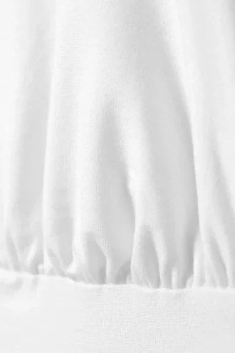 Tief ausgeschnittenes Neckholder-Top – Weiß